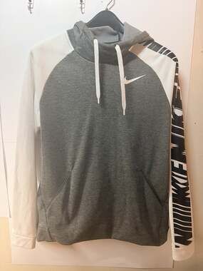 Nike Dri-FIT Mens Colorblock Fleece Pullover Hoodie Pockets Size L